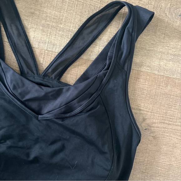 lululemon black sheer strap bra tank top - Picture 3 of 6